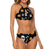 Skulls Bones And Pumpkins Bikini Swimsuit