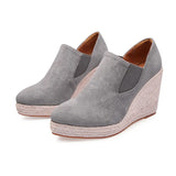 Wedge Platform Slippers - High Soft Pointed