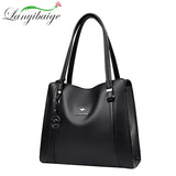 Soft Leather Vintage Shoulder Tote Bag