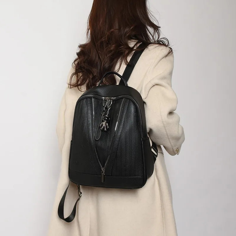 High Capacity Solid Fashion Backpack