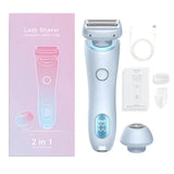 2 In 1 Electric Shaver for Women – Rechargeable, Waterproof Painless Hair Removal Trimmer