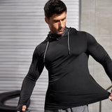 Men's Gym Thin Hoodie - Long Sleeve with Mask