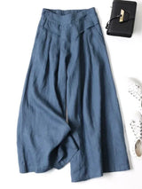 Cotton Linen Wide-Leg Pants