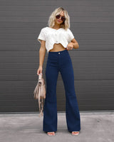 Fashionable Retro Corduroy Slightly Flared Pants