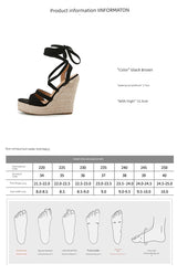 Women's Lace Up Wedge Sandals