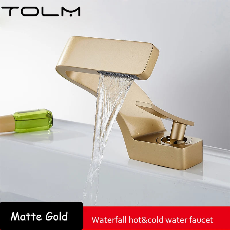 Brass Black Gold Basin Faucet