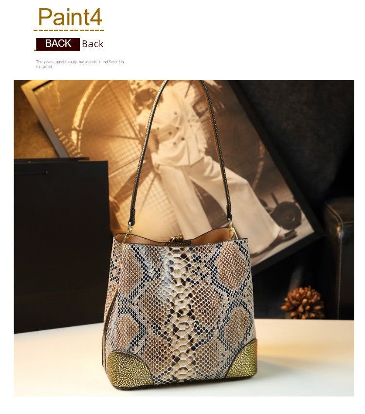 Fashion Serpentine Leather Bag