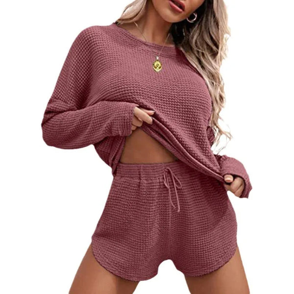 Long Sleeve Top And Shorts Sleepwear