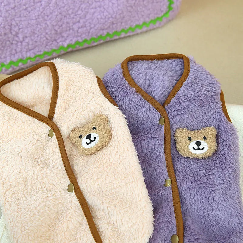 Cute Bear Pattern Pet Clothes for Small & Medium Dogs