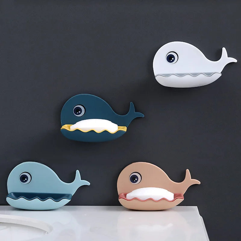 Whale Shape Soap Box Drain Soap Holder Box