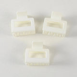 3Pcs Medium Matte Rectangle Hair Claws