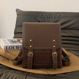 Retro Plaid Backpack for School, Travel, and Everyday Use