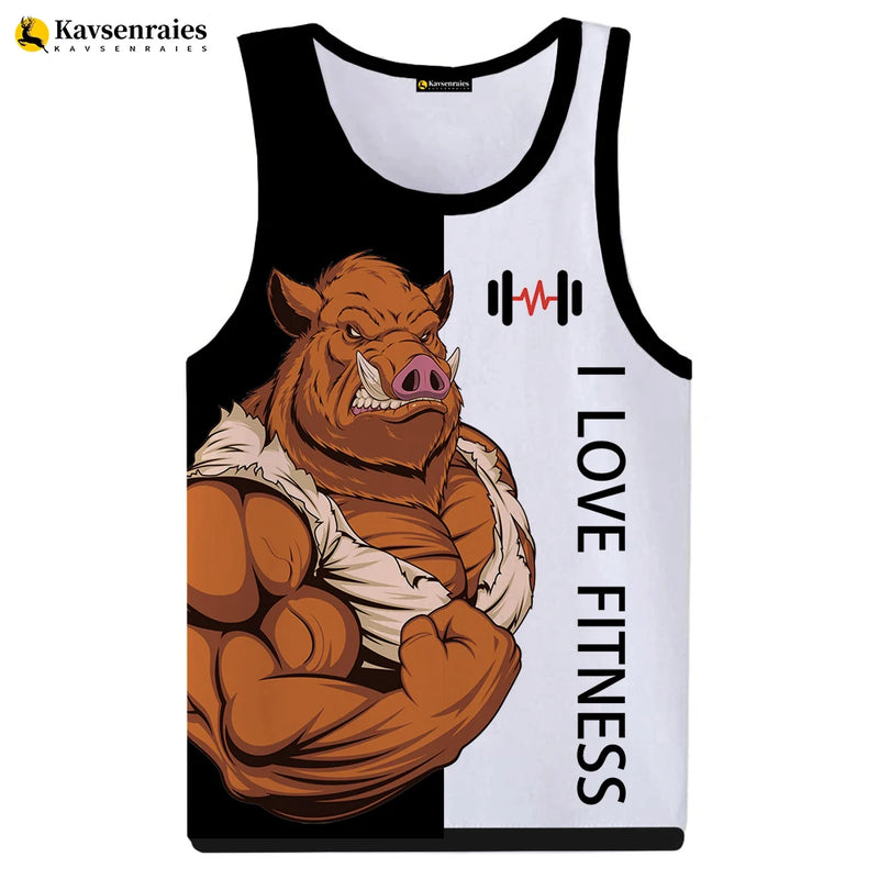 Men's Love Fitness Tank Top - 3D Printed Tank Tops 