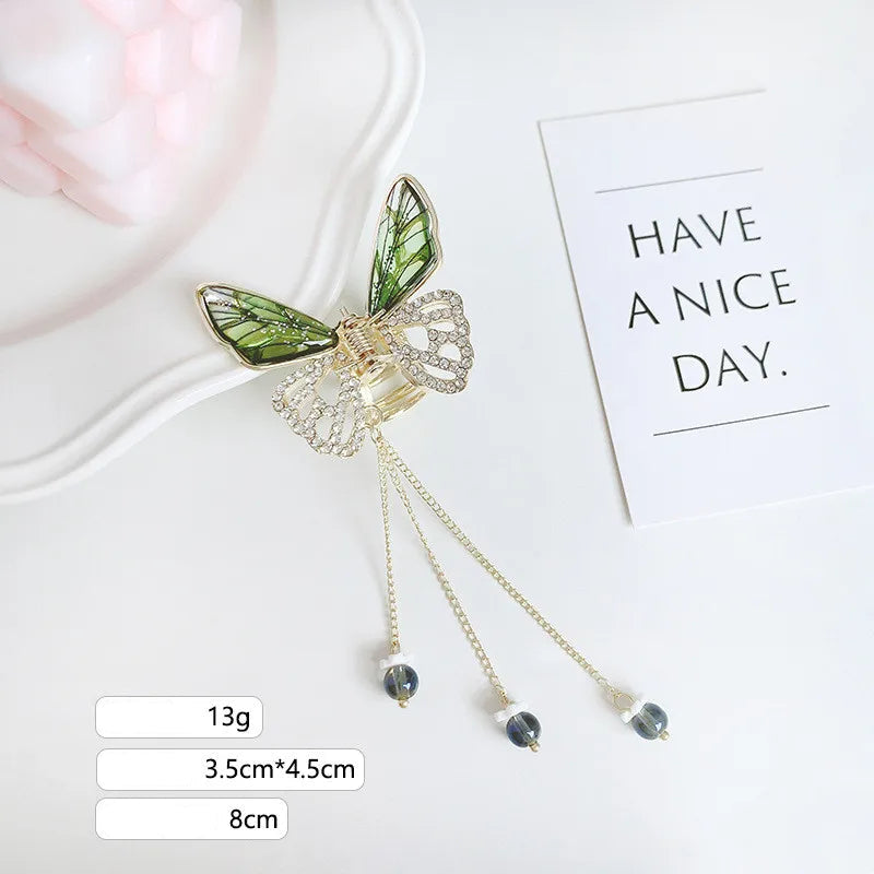 Butterfly Pearl Tassel Hairpin