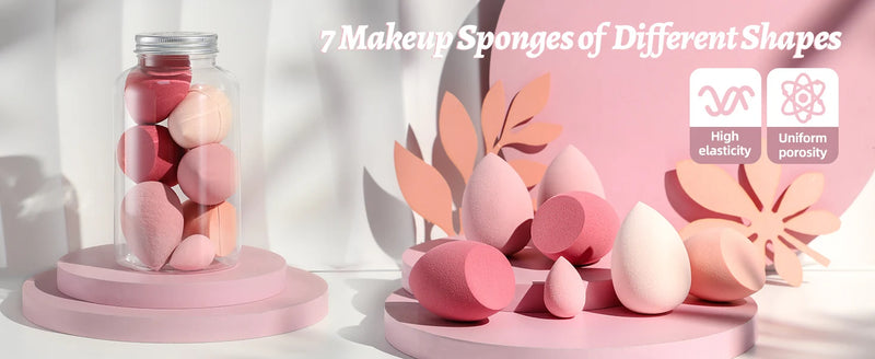 Makeup Sponge 7 Pcs Set - YAWEEN Blender Sponges