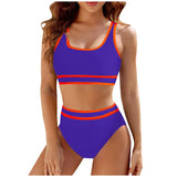 Sporty Two Piece Swimsuit - Athletic Beachwear