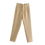 Women's High Waisted Casual Dress Trousers