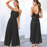 Polka Dot Wide Leg Romper