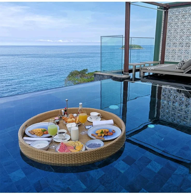 Bali Rattan Swimming Pool Floating Tray