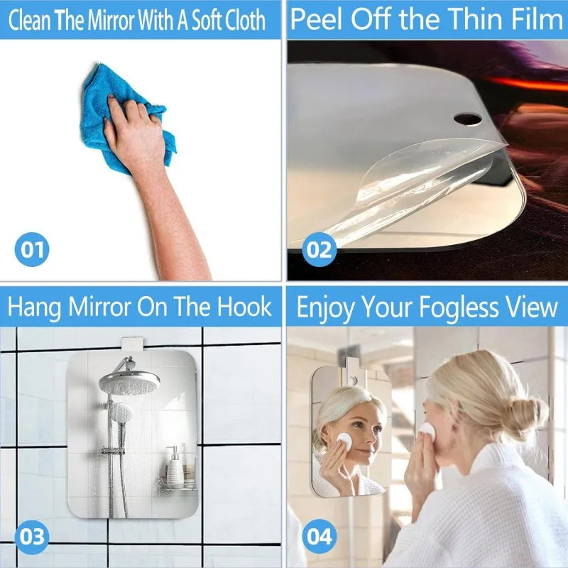 Acrylic Anti-Fog Shower Mirror