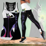 Maleficent Hollow Vest + Leggings Yoga Suit