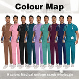 Men's High Quality Hospital Nurse Scrubs Sets - Slim Fit Medical Scrubs