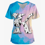 101 Dalmatian Printed Scrub Tops