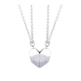 2PC/Set Fashion Magnet Necklace for Couple - Stainless Steel Heart Pendant