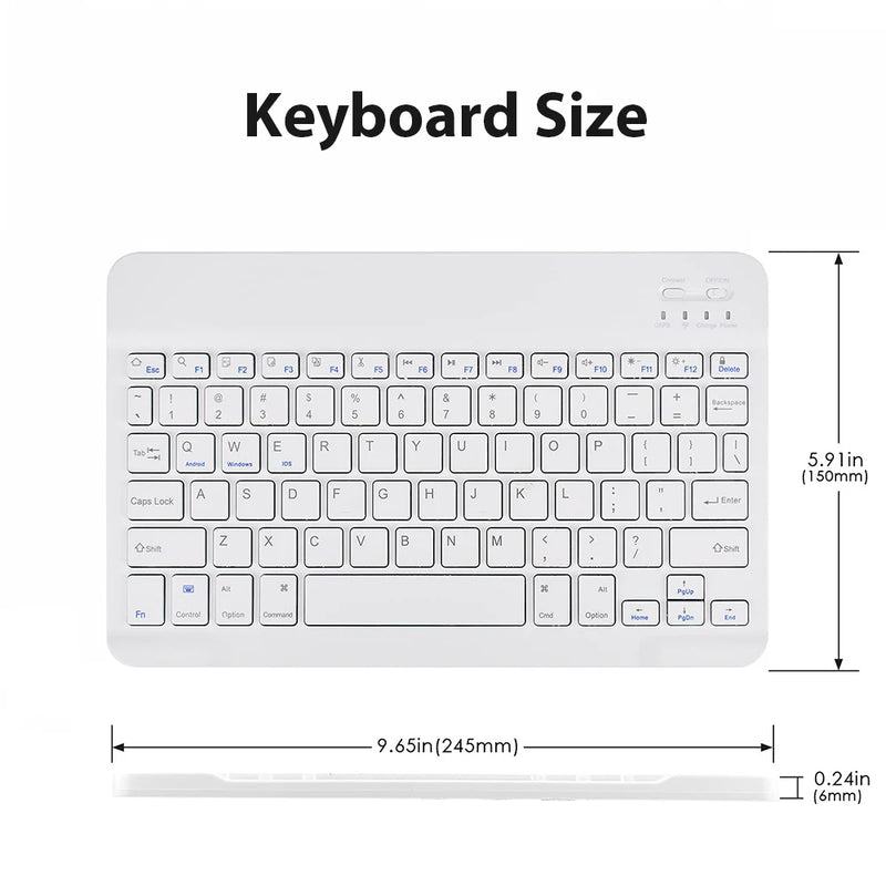 Android iOS Windows Extra Long Standby Bluetooth Wireless Keyboard - Multilingual