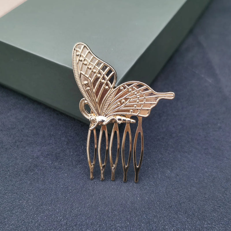 Metal Bee Hairpin - Ancient Alloy Butterfly Hair Comb - Jewelry Accessories