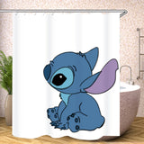 Stitch Bathroom Accessories Shower Curtain Set