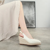 Wedge Platform Slippers - High Soft Pointed