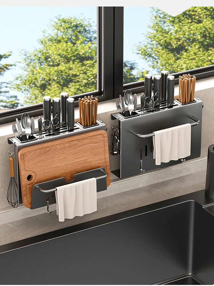 Multi-function Kitchen Holder Wall-mounted Organizer