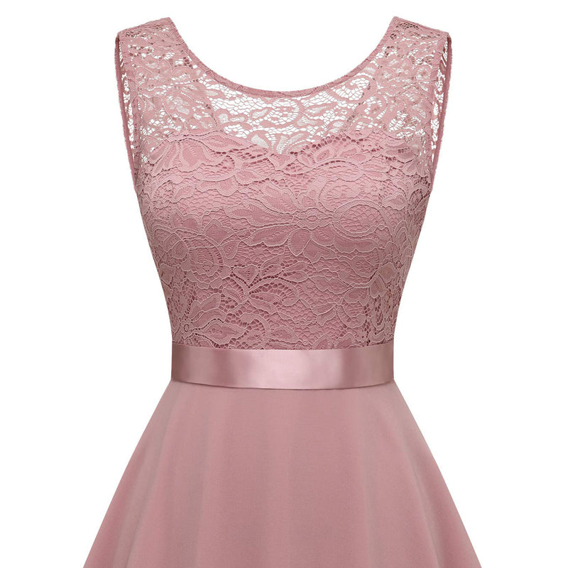 Elegant Chiffon Lace Evening Party Dress