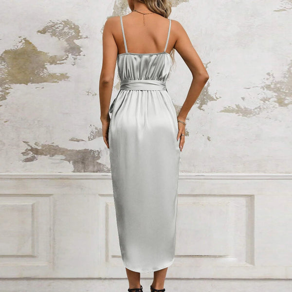 Elegant V-Neck Camisole Backless Dress