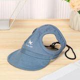 Pet Baseball Hat: Adjustable Cat and Dog Sun Visor Hat with Ear Holes