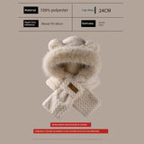 Fleece Lined Thickened Winter Hat Scarf