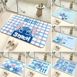 MINISO Disney Stitch Bath Mat Super Absorbent Toilet Bathroom Carpet Non Slip Kitchen Rug Home Indoor Room Decoration Doormats