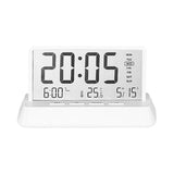 Digital Alarm Clock - Transparent Electronic Desk Clock with Date, Temp, and Large Display Screen