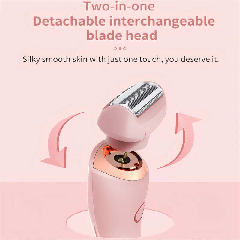 2 In 1 Electric Shaver for Women – Rechargeable, Waterproof Painless Hair Removal Trimmer