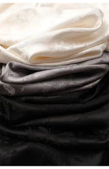 French Silk Satin Jacquard Pants