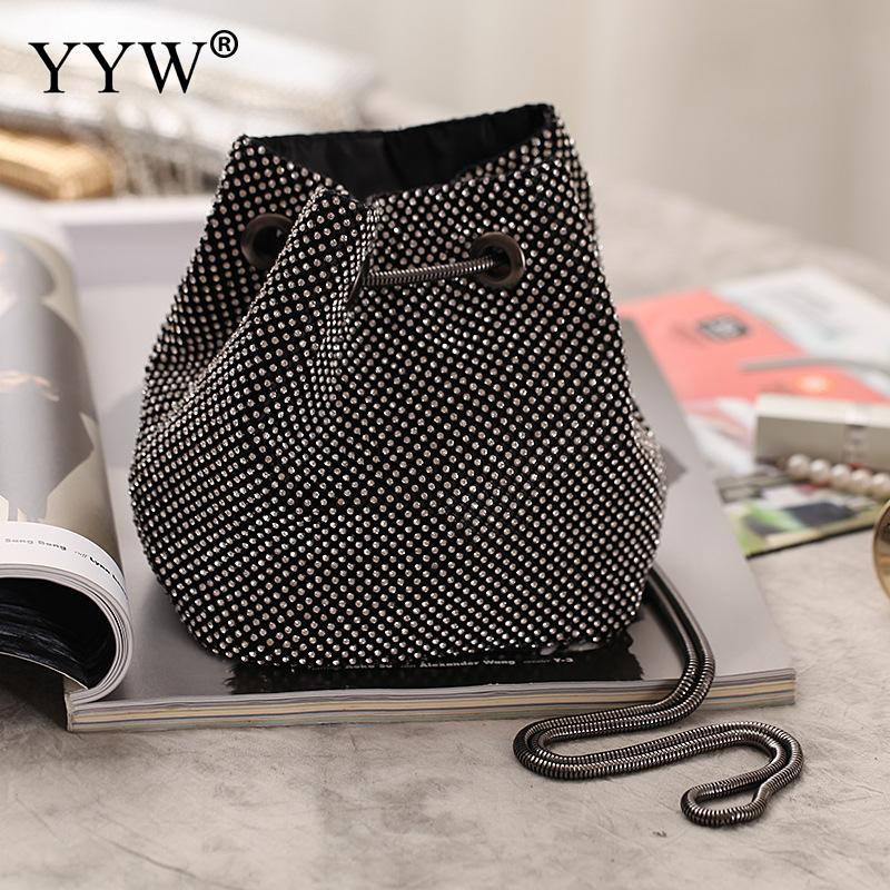 INS Mini Rhinestone Drawstring Tote Bag