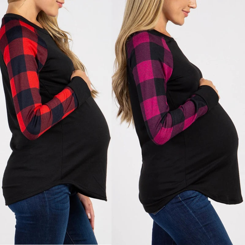 Maternity Long Sleeve Fashion Tops