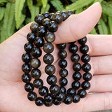 Natural Golden Obsidian Stretch Gemstone Bracelet