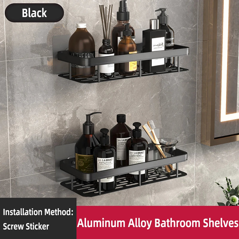 Wall Hanging Corner Rectangular Rack Bathroom Shelf