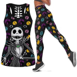 Disney Jack Skellington Cutout Tank Top + Leggings Yoga Set