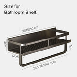 Punch-Free Bathroom or Shower Shelf - Aluminum Hanging Rack