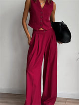 Bornladies Summer Vest And Pants Suit