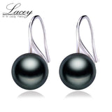 Black Pearl Earrings - 925 Sterling Silver Jewelry