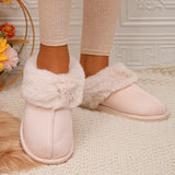 Faux Fur Thicken Plush Winter Home Slippers